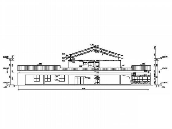 2层江南风格客运中心建筑施工CAD图纸（效果图纸） - 5