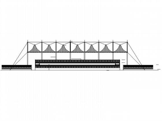 中学体育场建筑CAD施工图纸(平面布置图) - 1