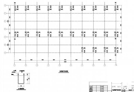 混凝土排架钢屋面单层厂房结构CAD施工图纸 - 2