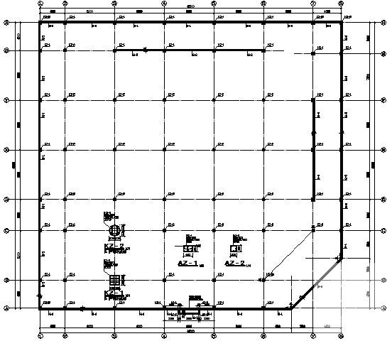 地下两层无梁楼盖车库结构CAD施工图纸（筏形基础） - 1