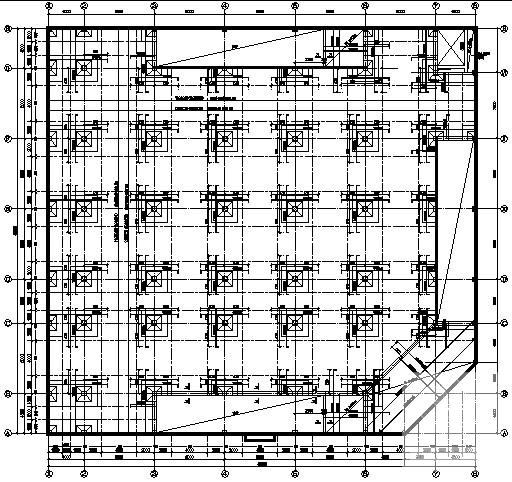 地下两层无梁楼盖车库结构CAD施工图纸（筏形基础） - 2