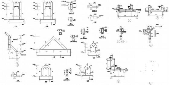 2层框架结构联排别墅结构CAD施工图纸(平面布置图) - 4