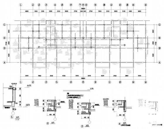 6层异形柱框架住宅楼结构CAD施工图纸（跃层）(梁板配筋图) - 2