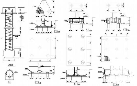 6层异形柱框架住宅楼结构CAD施工图纸（跃层）(梁板配筋图) - 4