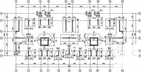 10层纯剪力墙住宅楼结构CAD施工图纸(方管桩基础)(现浇钢筋混凝土) - 2