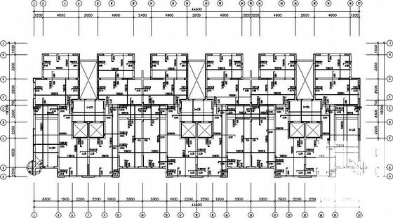 18层框架剪力墙住宅结构CAD施工图纸(筏板、地下车库)(楼梯平面图) - 2