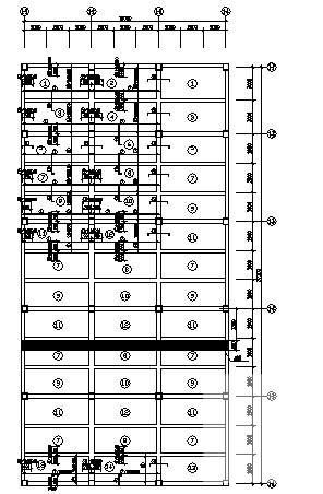 公寓地下车库现浇混凝土结构CAD施工图纸 - 3