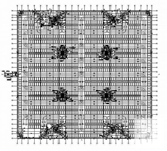 超大地下车库建筑施工CAD图纸 - 1
