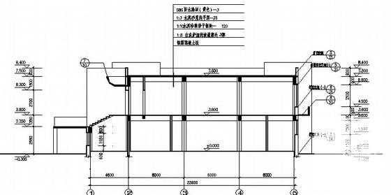 工厂2层食堂建筑CAD施工图纸 - 2