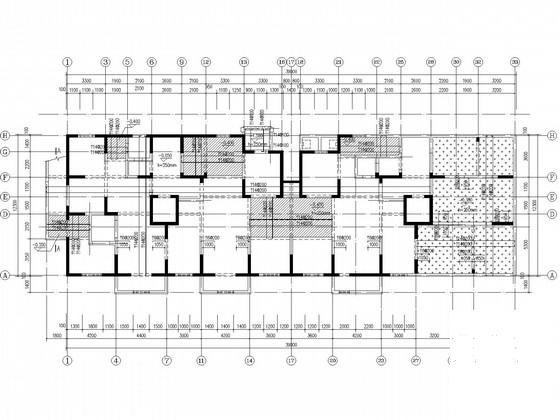 地下1层剪力墙储藏室结构CAD施工图纸 - 2
