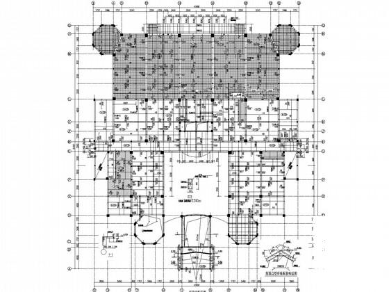 4层框架综合楼结构CAD施工图纸(桩基础)(平面布置图) - 2