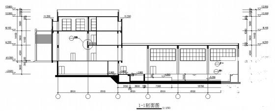 2层世纪中心现代会所建筑施工CAD图纸(地下室平面图) - 2
