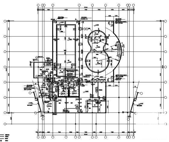 2层世纪中心现代会所建筑施工CAD图纸(地下室平面图) - 4