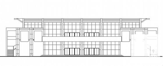 2层学院食堂、多功能厅建筑施工CAD图纸(二层框架结构) - 1