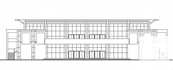 2层学院食堂、多功能厅建筑施工CAD图纸(二层框架结构) - 1