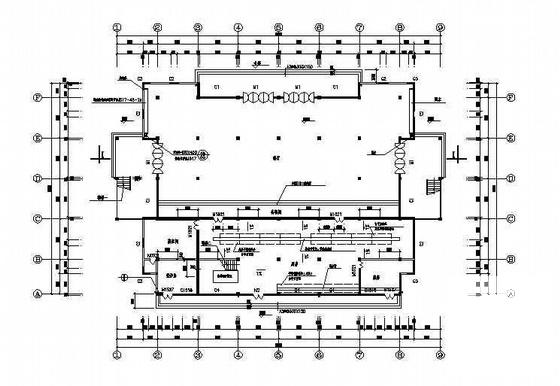 2层学院食堂、多功能厅建筑施工CAD图纸(二层框架结构) - 2