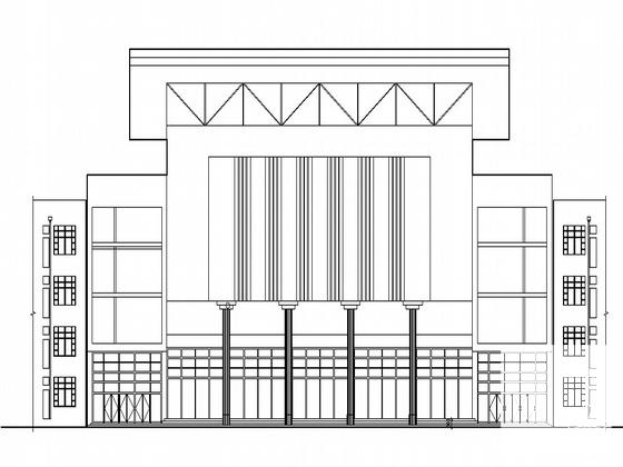 海港高中食堂宿舍多功能厅建筑施工套CAD图纸 - 1