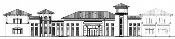 2层欧式大型会所建筑施工CAD图纸 - 1