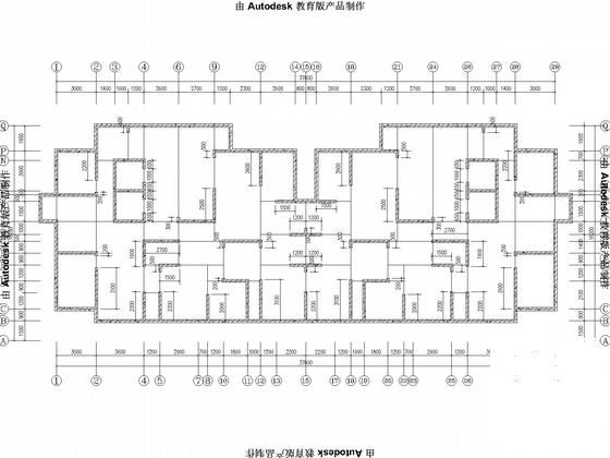 25层剪力墙住宅楼结构CAD施工图纸(桩筏基础、两栋)(边缘构件配筋) - 4