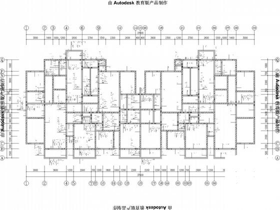 25层剪力墙住宅楼结构CAD施工图纸(桩筏基础、两栋)(边缘构件配筋) - 5