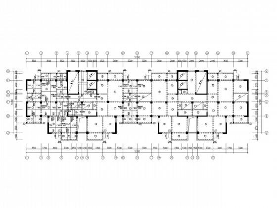 汶川震后局部19层现浇框剪结构CAD施工图纸(地下室人防) - 1