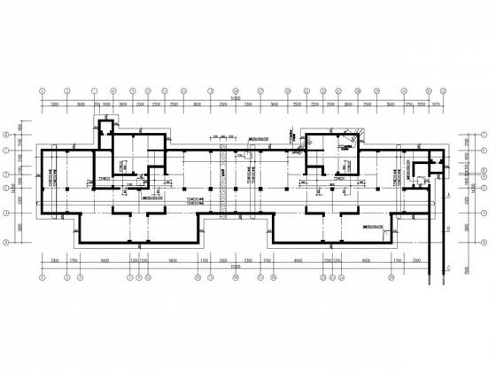 汶川震后局部19层现浇框剪结构CAD施工图纸(地下室人防) - 2