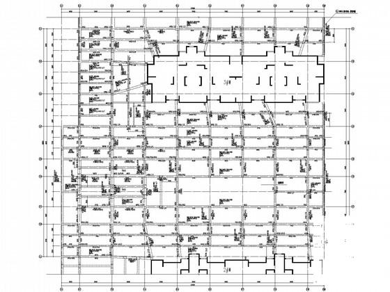 地下1层大型车库框架结构施工图(两套CAD图纸)(抗震设防类别) - 1
