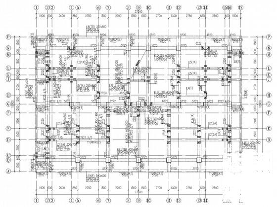 6层自建地移民房框架结构CAD施工图纸(平面布置图) - 1