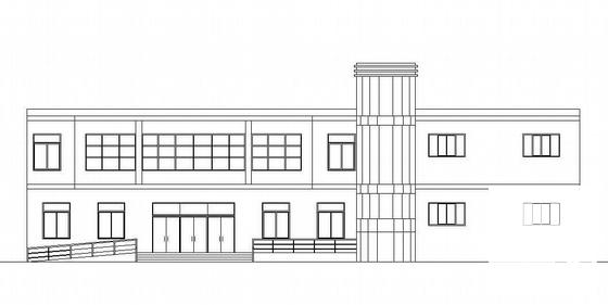 2层中学食堂建筑CAD施工图纸 - 1