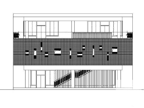 金海湾住区3层会所建筑施工CAD图纸 - 4