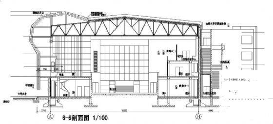 局部4层体育会所建筑CAD施工图纸 - 2
