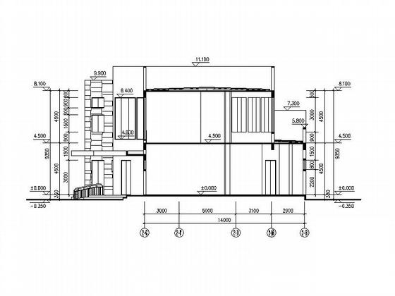 拆迁安置项目2层配套中心建筑CAD施工图纸 - 2