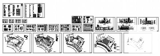 中海风格5层五星级会所建筑施工CAD图纸 - 5
