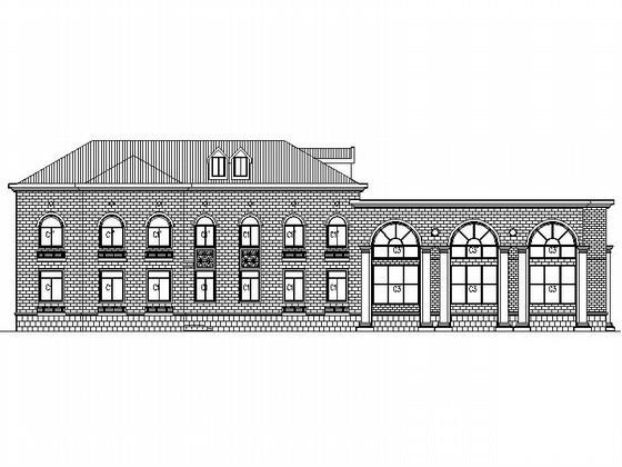国际花园3层欧式高档商业会所建筑施工CAD图纸 - 1