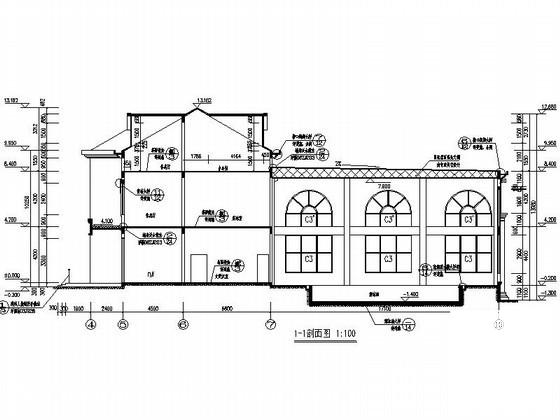 国际花园3层欧式高档商业会所建筑施工CAD图纸 - 2