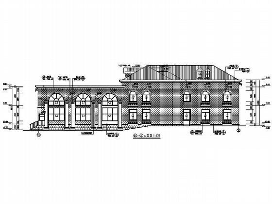 国际花园3层欧式高档商业会所建筑施工CAD图纸 - 4