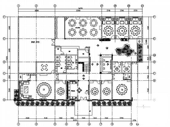 著名饭店建筑CAD施工图纸 - 5