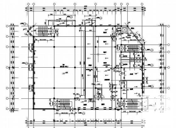 职业高级中学学校食堂建筑结构水电CAD施工图纸 - 2