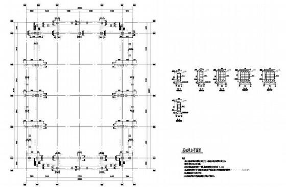 框架主体轻钢屋面综合活动中心结构CAD施工图纸 - 3