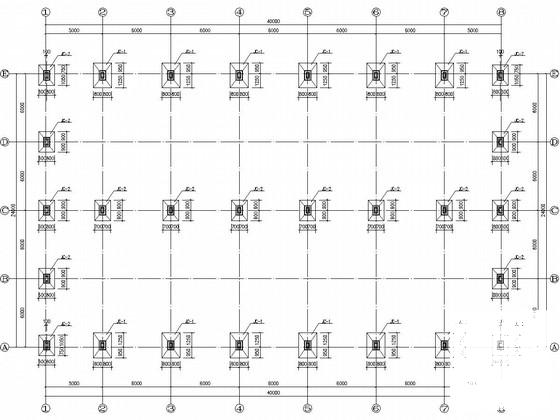地上单层门式刚架结构蔬菜大棚结构CAD施工图纸(柱下独立基础) - 1