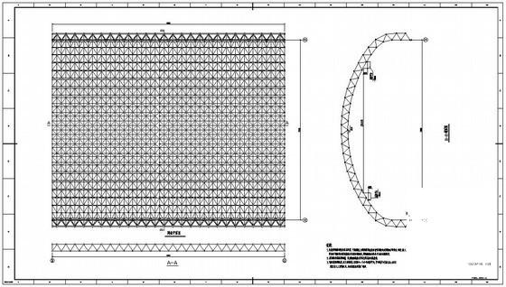 大跨度干煤棚建筑结构CAD施工图纸 - 3
