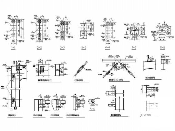 钢结构篮球场结构CAD施工图纸（建筑图纸） - 5
