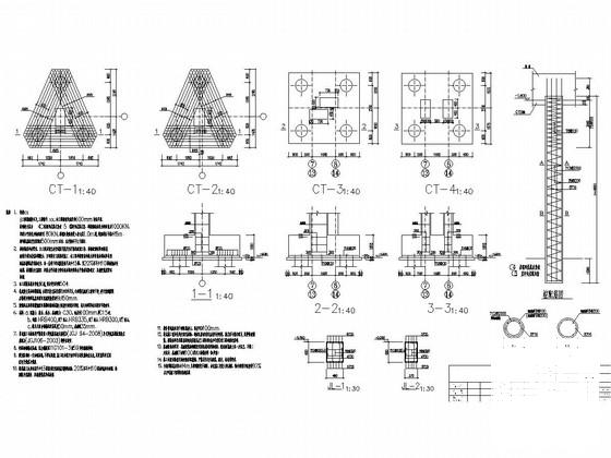 单层钢筋混凝土框排架结构粮仓结构CAD施工图纸(柱下独立基础) - 2