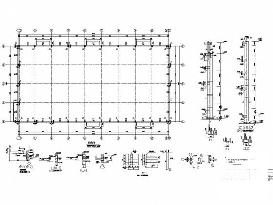 27米跨现浇钢筋混凝土排架结构工厂车间结构CAD施工图纸 - 2