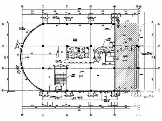 居住区2层会所建筑施工CAD图纸 - 3