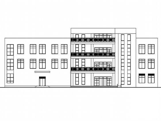 4层电视大学、广播专业学校新区食堂建筑施工CAD图纸 - 1