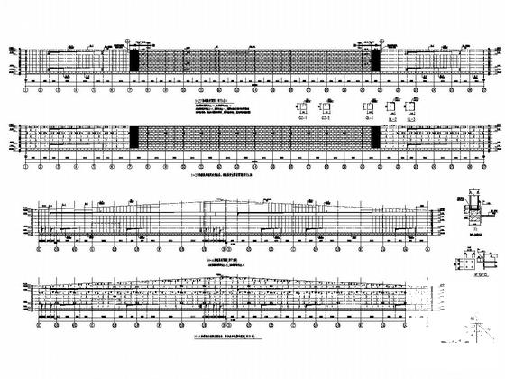 174米跨门式刚架结构农机厂房结构CAD施工图纸（10t吊车）(有限责任公司) - 4