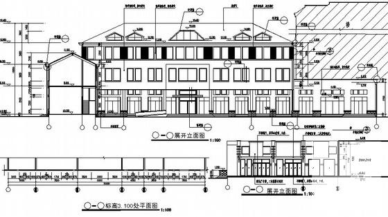 3层长江边豪华会所建筑设计CAD施工图纸 - 2