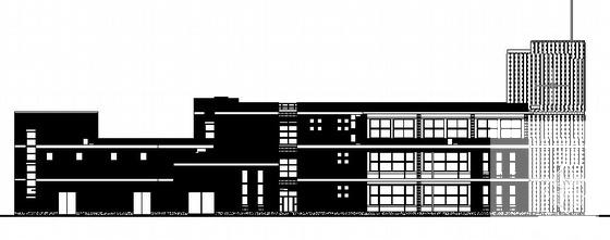3层学院食堂建筑结构水暖电CAD施工图纸 - 1