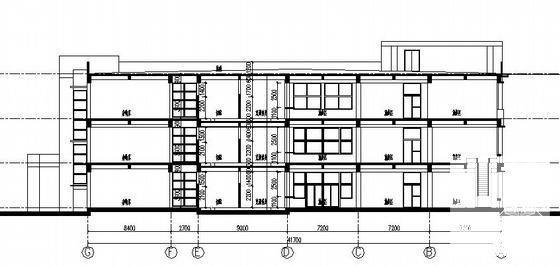 3层学院食堂建筑结构水暖电CAD施工图纸 - 2